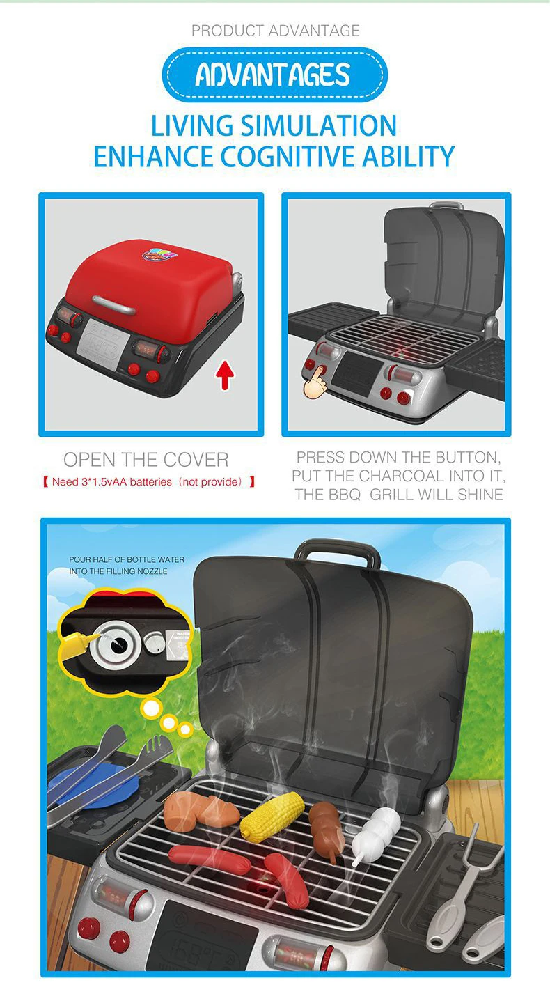 Childrens BBQ Set with Pretend Smoke Childrens BBQ Set with Pretend Smoke