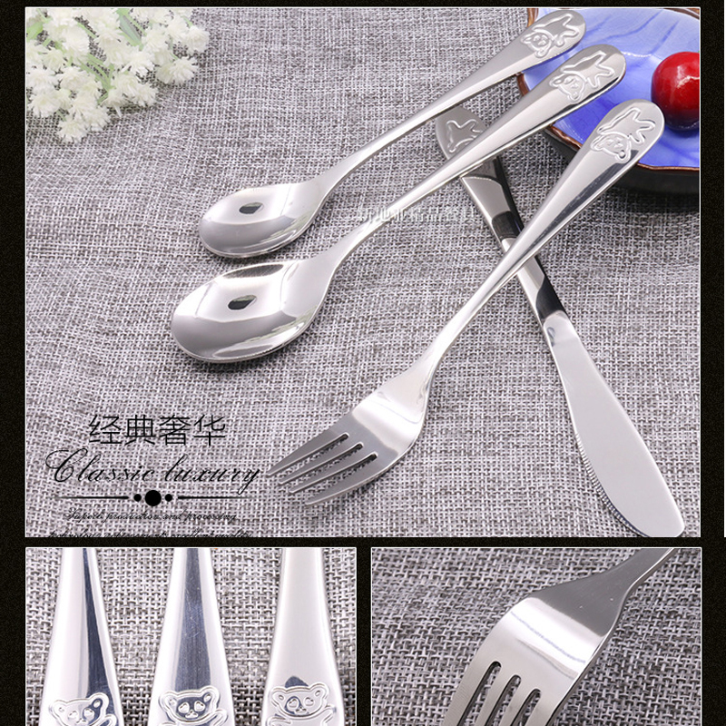 Children's Cutlery Set Stainless Steel Panda