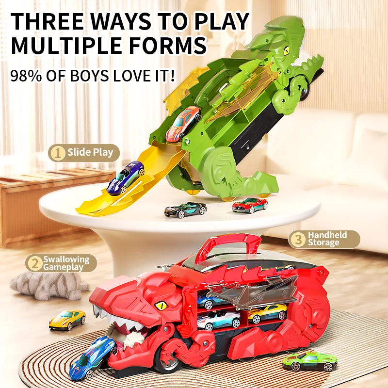 Children's Dinosaur Track Toy Car Boy Puzzle Tyrannosaurus Rex Project Car