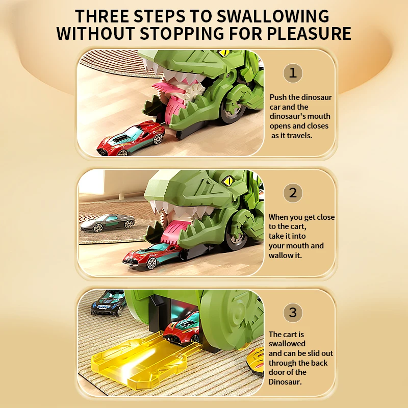 Children's Dinosaur Track Toy Car Boy Puzzle Tyrannosaurus Rex Project Car
