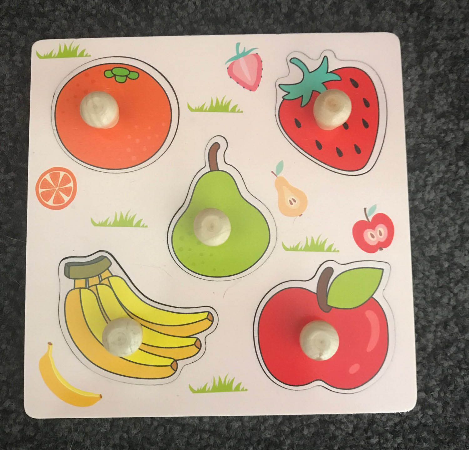 Children's Hand Scratch Board Puzzle Baby Montessori Early Education Fruit Cognitive Puzzle Toy