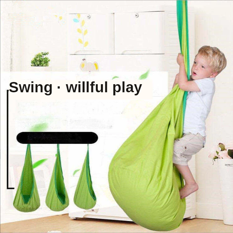 Children's Hanging Chair Portable Parachute Cloth Swing Bed Indoor Courtyard Model with Inflatable Cushion Hanging Chair Children's Hanging Chair Portable Parachute Cloth Swing Bed Indoor Courtyard Model with Inflatable Cushion Hanging Chair