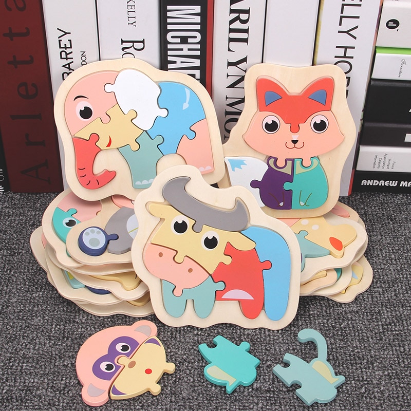 Children's Jigsaw Puzzle Animals Design Children's Jigsaw Puzzle Animals Design