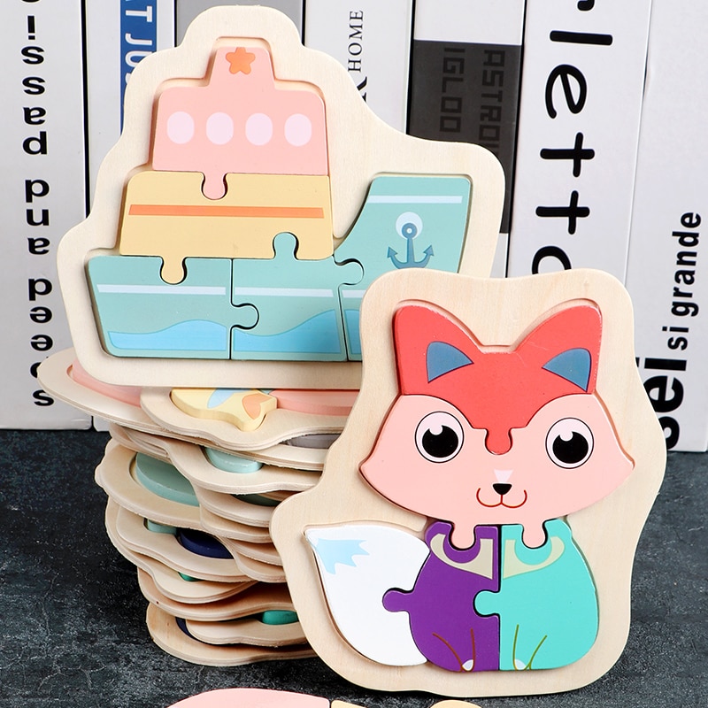 Children's Jigsaw Puzzle Animals Design Children's Jigsaw Puzzle Animals Design