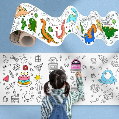 Children's Self Adhesive Coloring Roll Children's Self Adhesive Coloring Roll