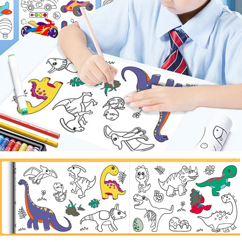 Children's Self Adhesive Coloring Roll Children's Self Adhesive Coloring Roll