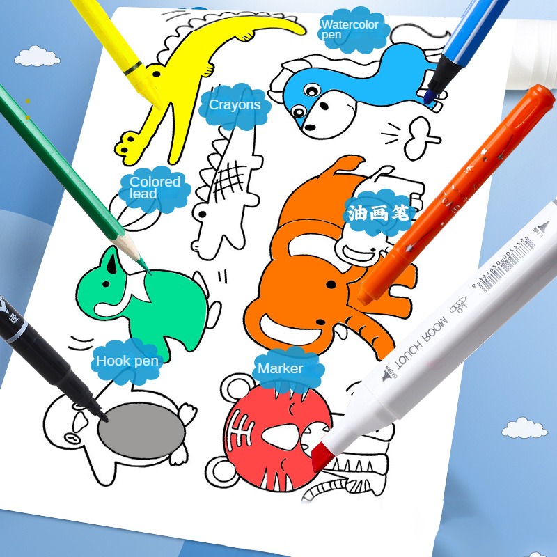 Children's Self Adhesive Coloring Roll Children's Self Adhesive Coloring Roll