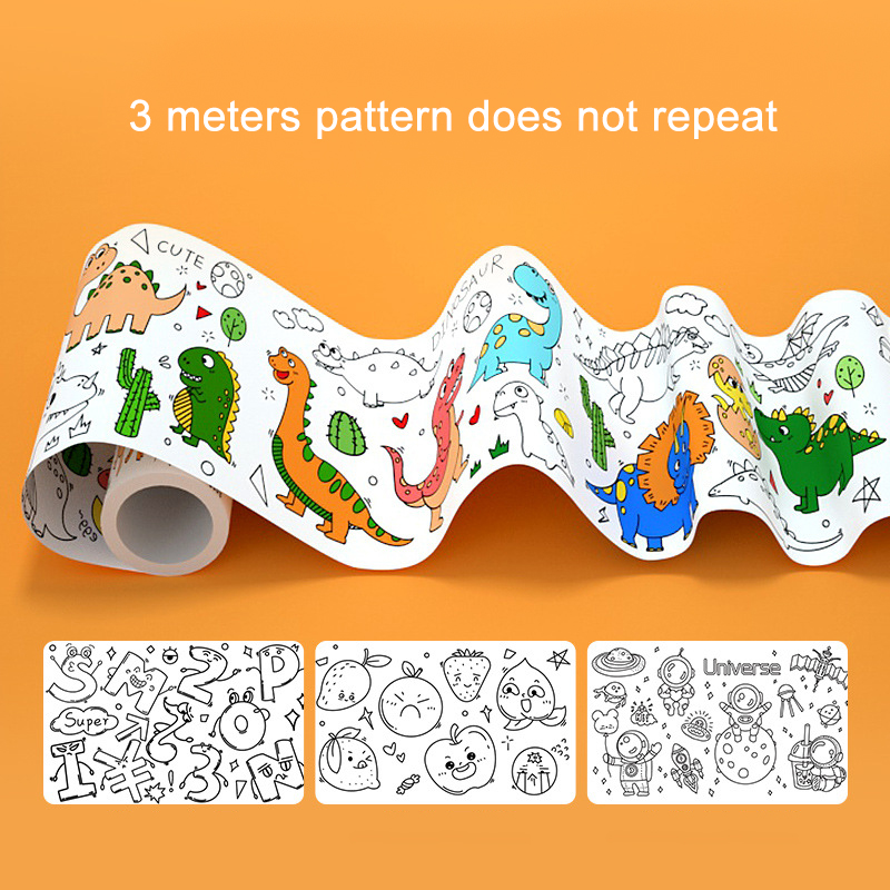 Children's Self Adhesive Coloring Roll Children's Self Adhesive Coloring Roll