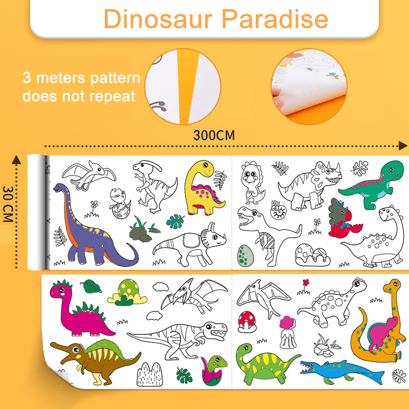 Children's Self Adhesive Coloring Roll Children's Self Adhesive Coloring Roll