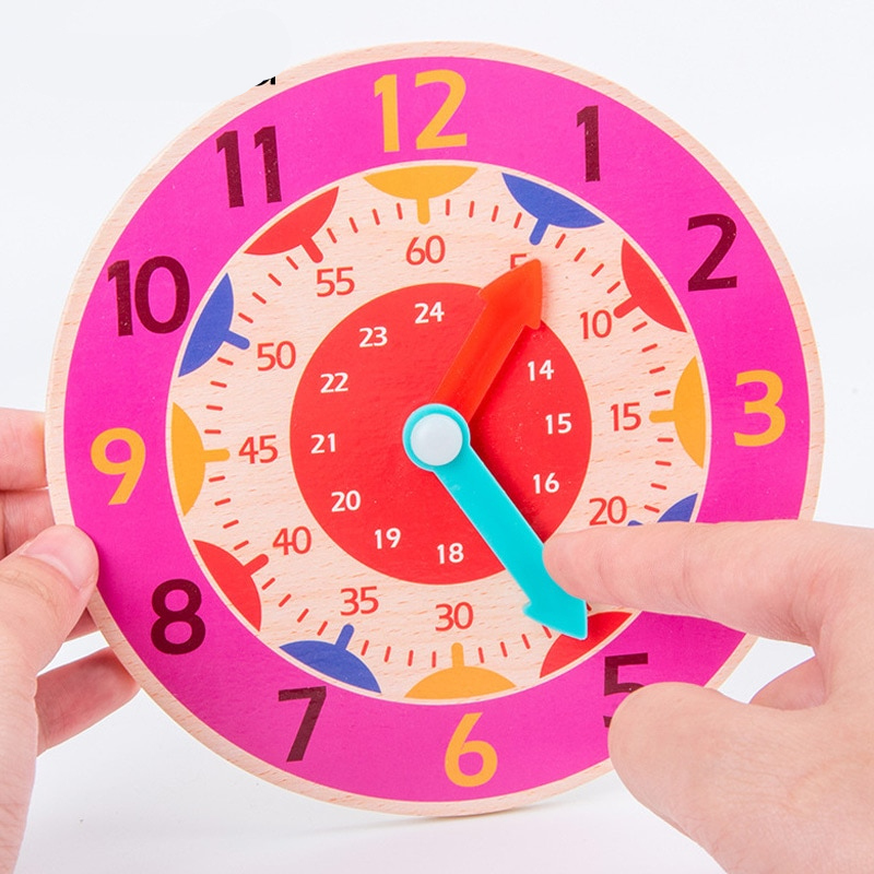 Children's Teaching Clock Wooden Toy Children's Teaching Clock Wooden Toy