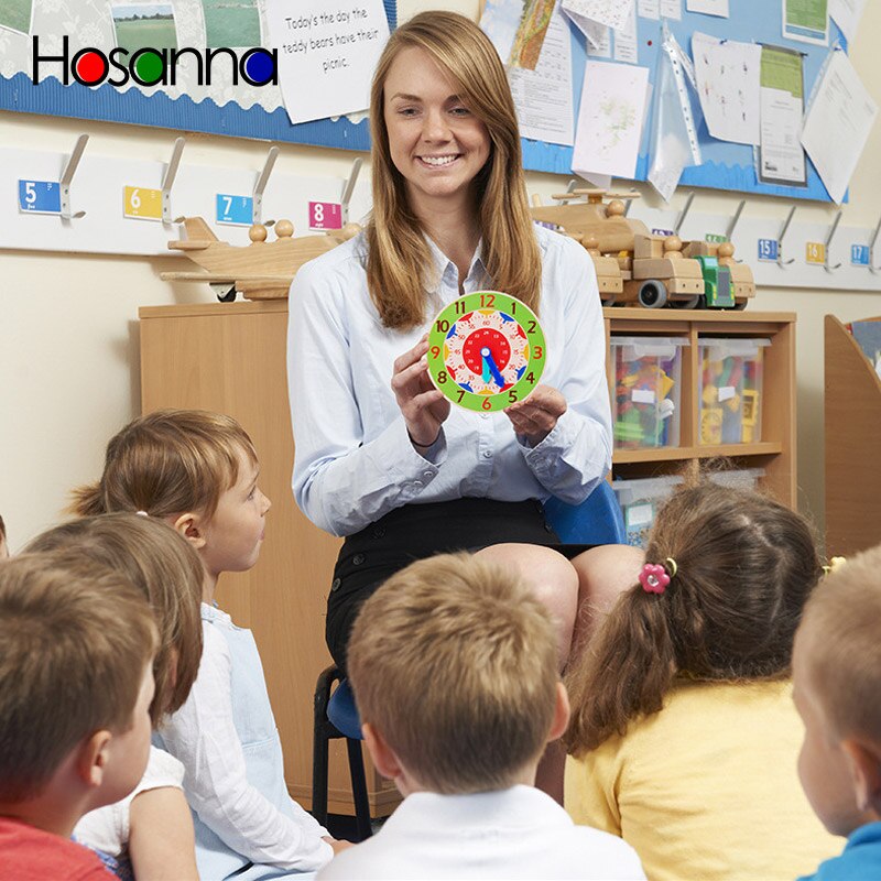 Children's Teaching Clock Wooden Toy