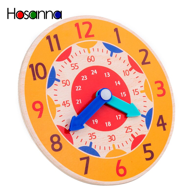 Children's Teaching Clock Wooden Toy