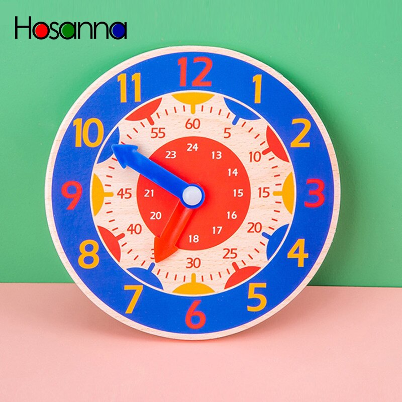 Children's Teaching Clock Wooden Toy