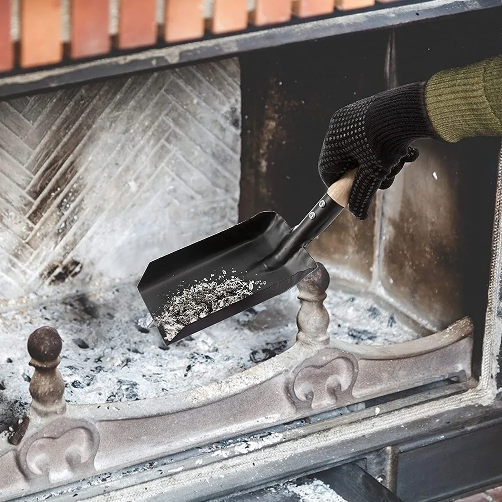 Chimney Shovel Fireplace Tools Steel Dustpan Ash Shovel Fireplace Cleaning Tool Wood Burner Accessories Chimney Shovel Fireplace Tools Steel Dustpan Ash Shovel Fireplace Cleaning Tool Wood Burner Accessories