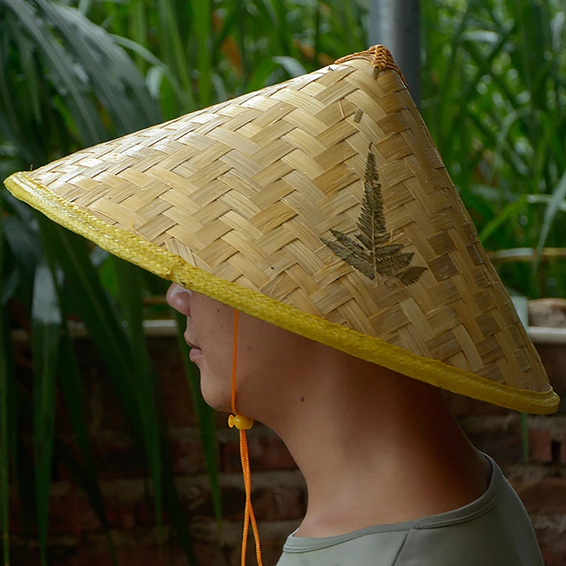 Chinese Retro Bamboo Rattan Fisherman Hat Handmade Weave Straw Bucket Hat Tourism Rain Dance Props Cone Fishing Chinese Retro Bamboo Rattan Fisherman Hat Handmade Weave Straw Bucket Hat Tourism Rain Dance Props Cone Fishing
