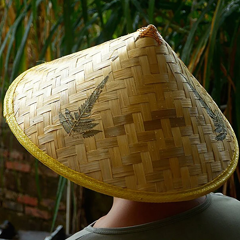 Chinese Retro Bamboo Rattan Fisherman Hat Handmade Weave Straw Bucket Hat Tourism Rain Dance Props Cone Fishing Chinese Retro Bamboo Rattan Fisherman Hat Handmade Weave Straw Bucket Hat Tourism Rain Dance Props Cone Fishing