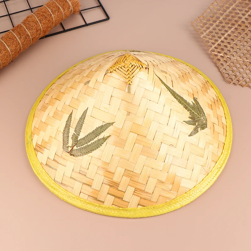 Chinese Retro Bamboo Rattan Fisherman Hat Handmade Weave Straw Bucket Hat Tourism Rain Dance Props Cone Fishing Chinese Retro Bamboo Rattan Fisherman Hat Handmade Weave Straw Bucket Hat Tourism Rain Dance Props Cone Fishing