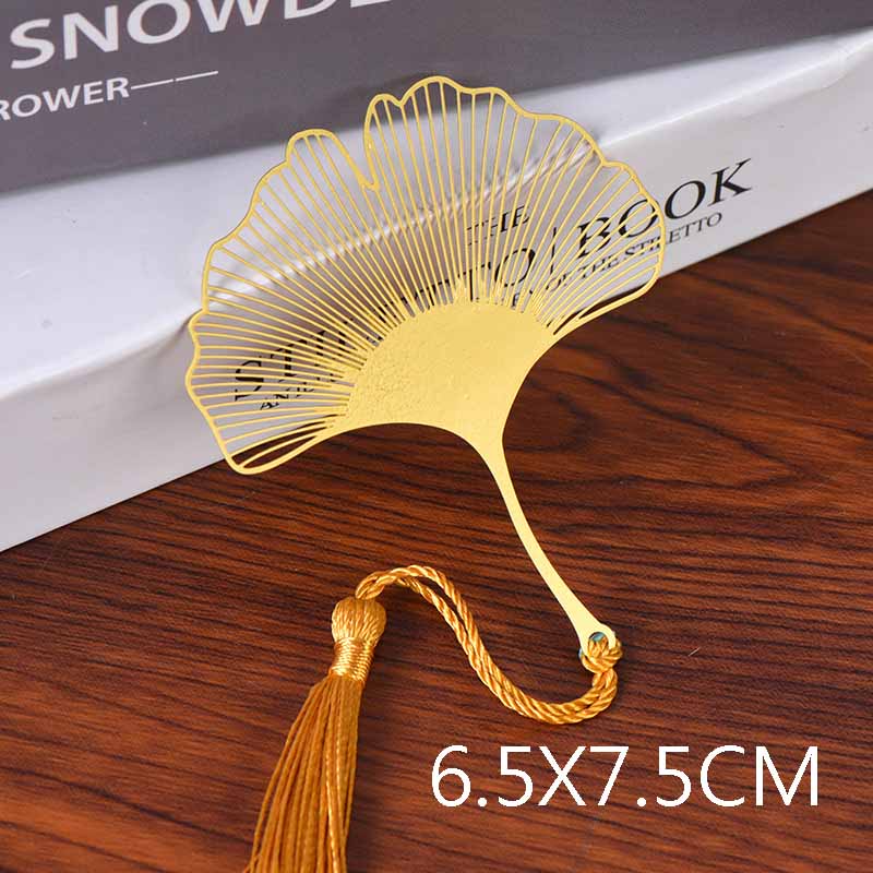 Chinese Style Metal Leaf Bookmark
