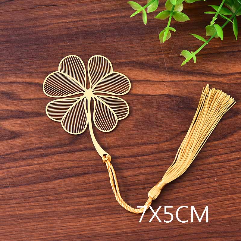 Chinese Style Metal Leaf Bookmark