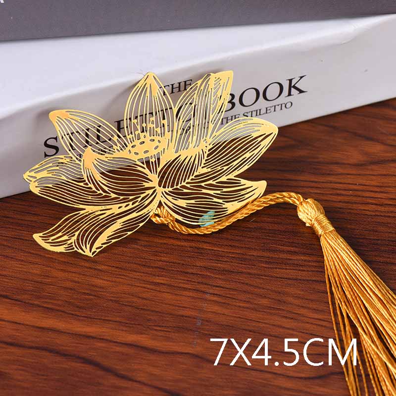 Chinese Style Metal Leaf Bookmark