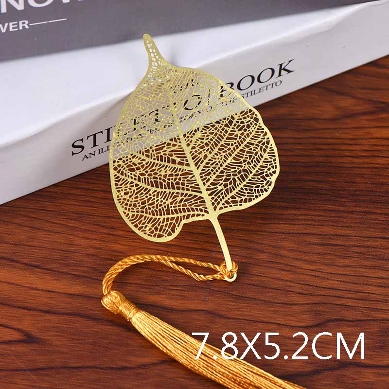 Chinese Style Metal Leaf Bookmark