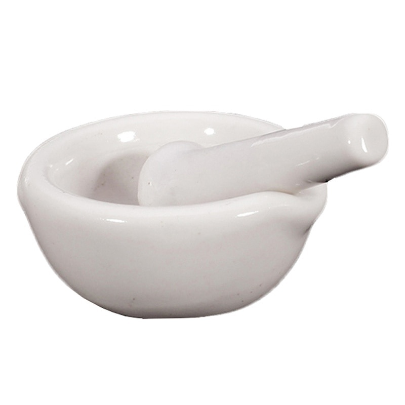 Chinese Style Porcelain Mortar and Pestle
