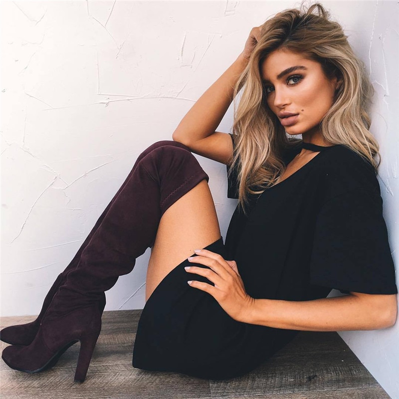 Choker Dress V-Neck Casual Wear