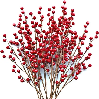 Christmas Artificial Red Berries (12pcs) Christmas Artificial Red Berries (12pcs)