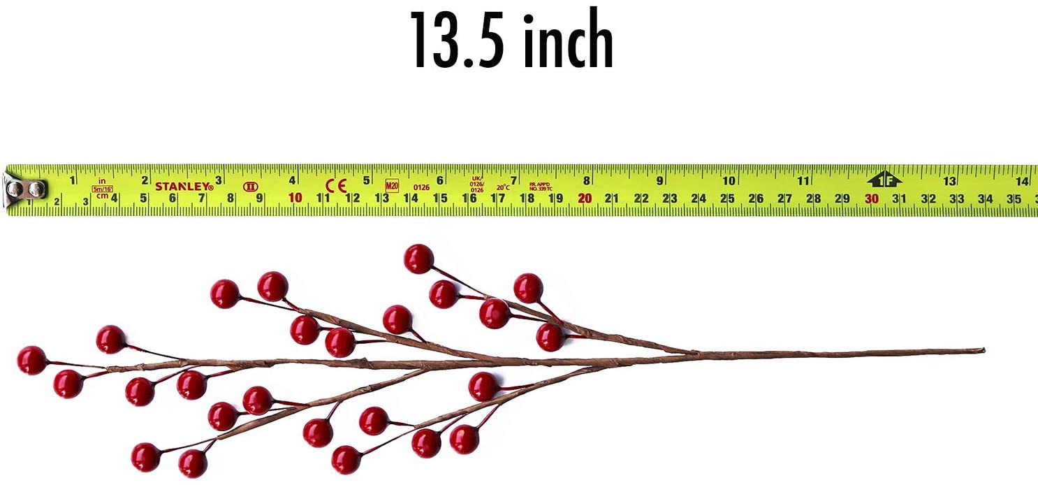 Christmas Artificial Red Berries (12pcs) Christmas Artificial Red Berries (12pcs)