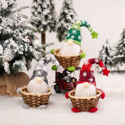 Christmas Candy Basket Home Ornament Christmas Candy Basket Home Ornament