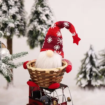 Christmas Candy Basket Home Ornament Christmas Candy Basket Home Ornament