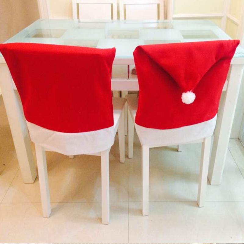 Christmas Chair Back Covers Santa Hat (6 pcs) Christmas Chair Back Covers Santa Hat (6 pcs)