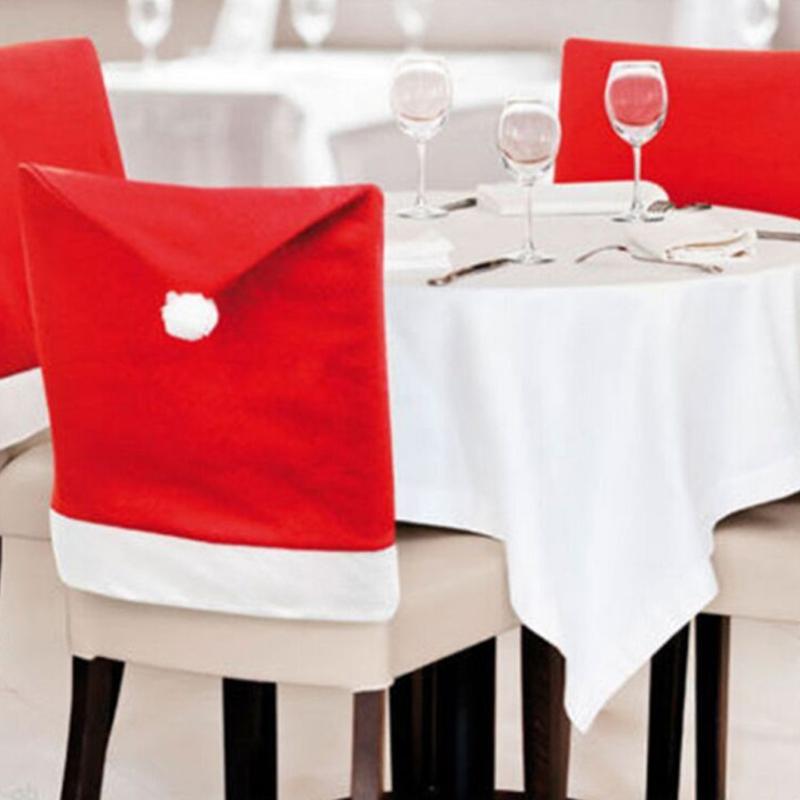 Christmas Chair Back Covers Santa Hat (6 pcs) Christmas Chair Back Covers Santa Hat (6 pcs)