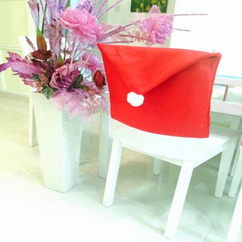 Christmas Chair Back Covers Santa Hat (6 pcs) Christmas Chair Back Covers Santa Hat (6 pcs)