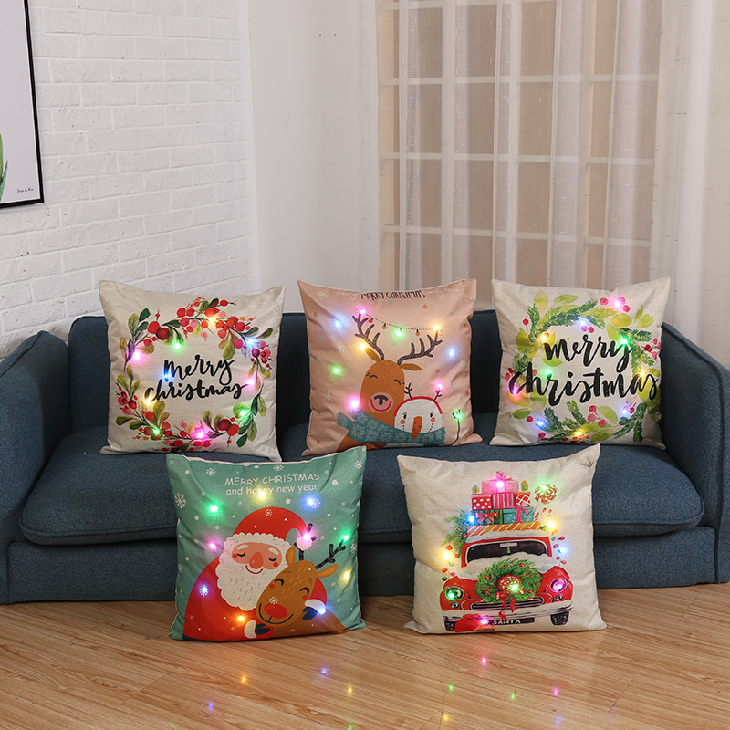 Christmas Cushion Cover LED Lights Christmas Cushion Cover LED Lights