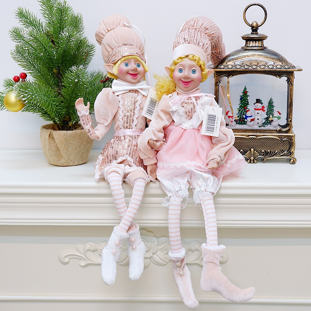 Christmas Elves Decor Plush Dolls (2 pcs) Christmas Elves Decor Plush Dolls (2 pcs)