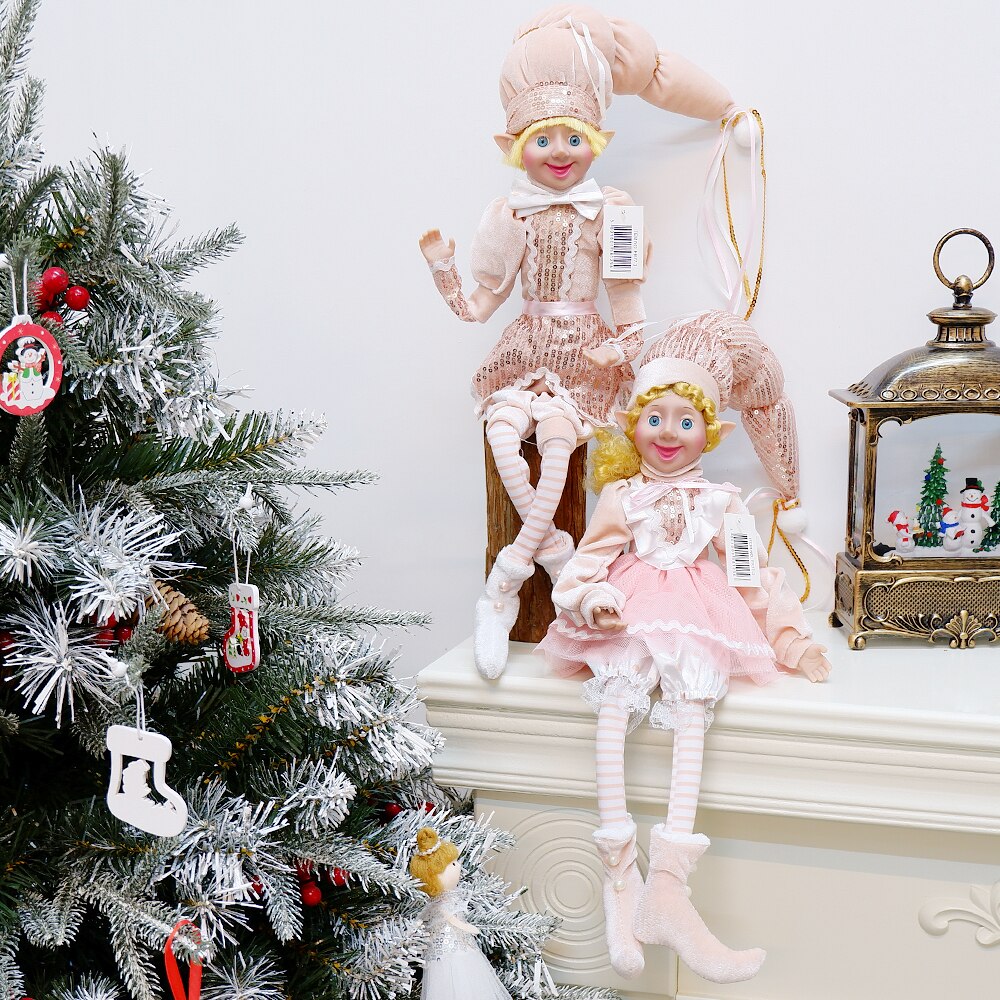 Christmas Elves Decor Plush Dolls (2 pcs) Christmas Elves Decor Plush Dolls (2 pcs)