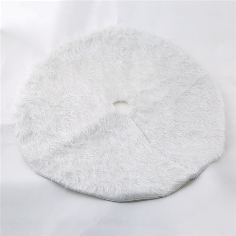 Christmas Faux White Fur Tree Skirt Christmas Faux White Fur Tree Skirt