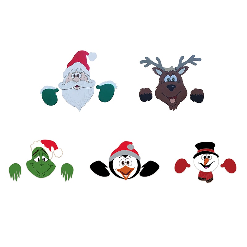 Christmas Fence Peeker Outdoor Decoration Christmas Fence Peeker Outdoor Decoration