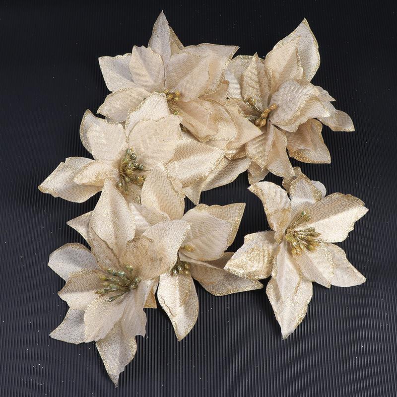 Christmas Flower Decor Elegant Ornament (10 pcs)