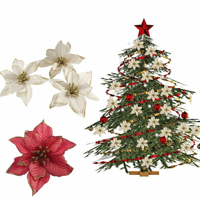 Christmas Flower Decor Elegant Ornament (10 pcs)