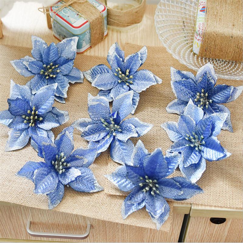 Christmas Flower Decor Elegant Ornament (10 pcs)