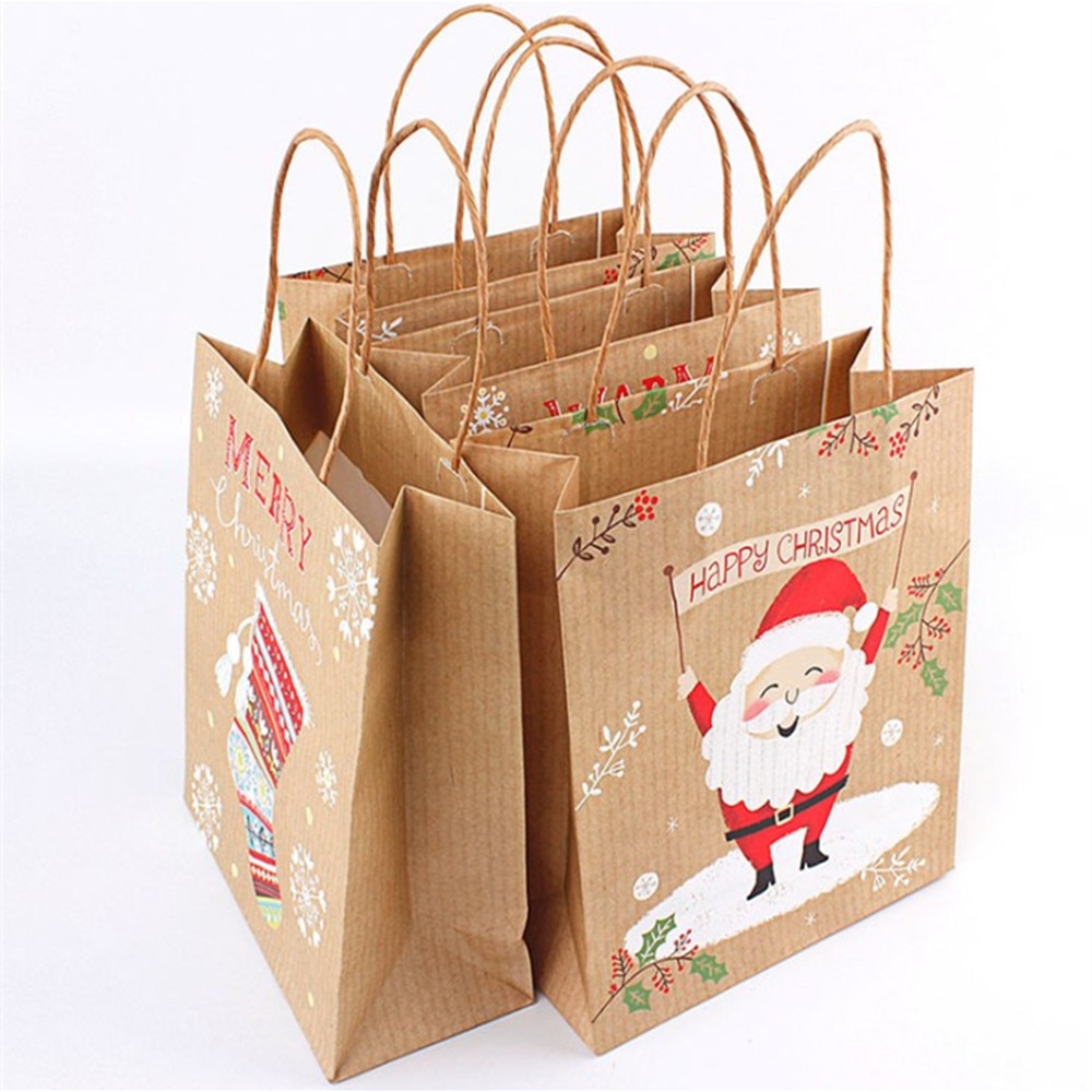 Christmas Gift Bags Kraft Paper Christmas Gift Bags Kraft Paper