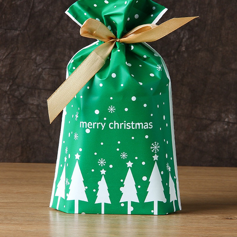 Christmas Goodie Bags with Ribbon