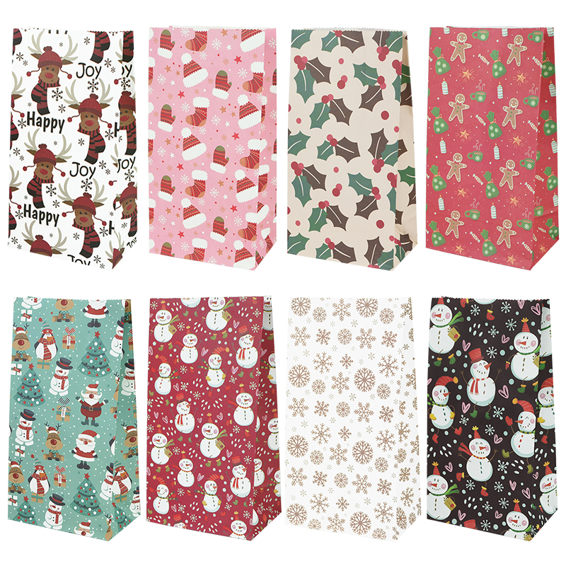Christmas Kraft Gift Bags (10 pcs)