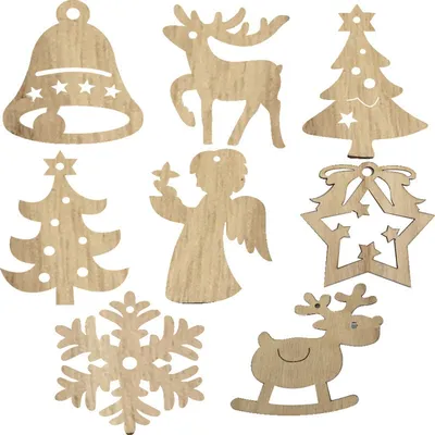 Christmas Ornaments Wooden Tree Pendants Christmas Ornaments Wooden Tree Pendants