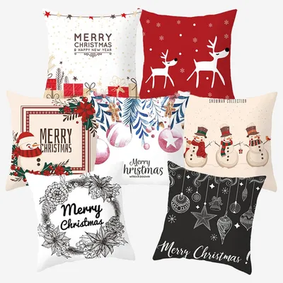 Christmas Pillow Covers Printed Cushion Cases Christmas Pillow Covers Printed Cushion Cases