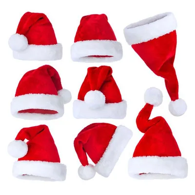 Christmas Santa Hat Plush Costume Cap