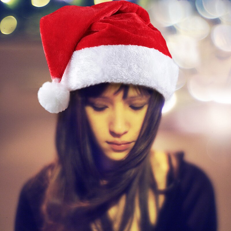 Christmas Santa Hat Plush Costume Cap