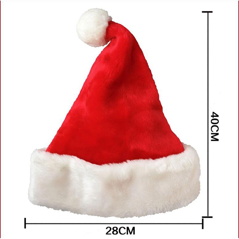 Christmas Santa Hat Plush Costume Cap